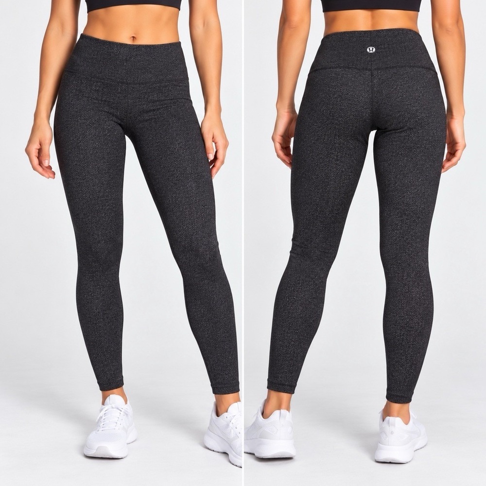 lululemon wunder under high-rise tights herringbone pattern full length 2